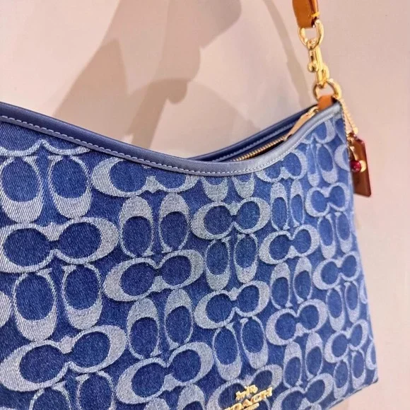 Coach Laurel Shoulder Bag In Signature Denim - Picture 4 of 8